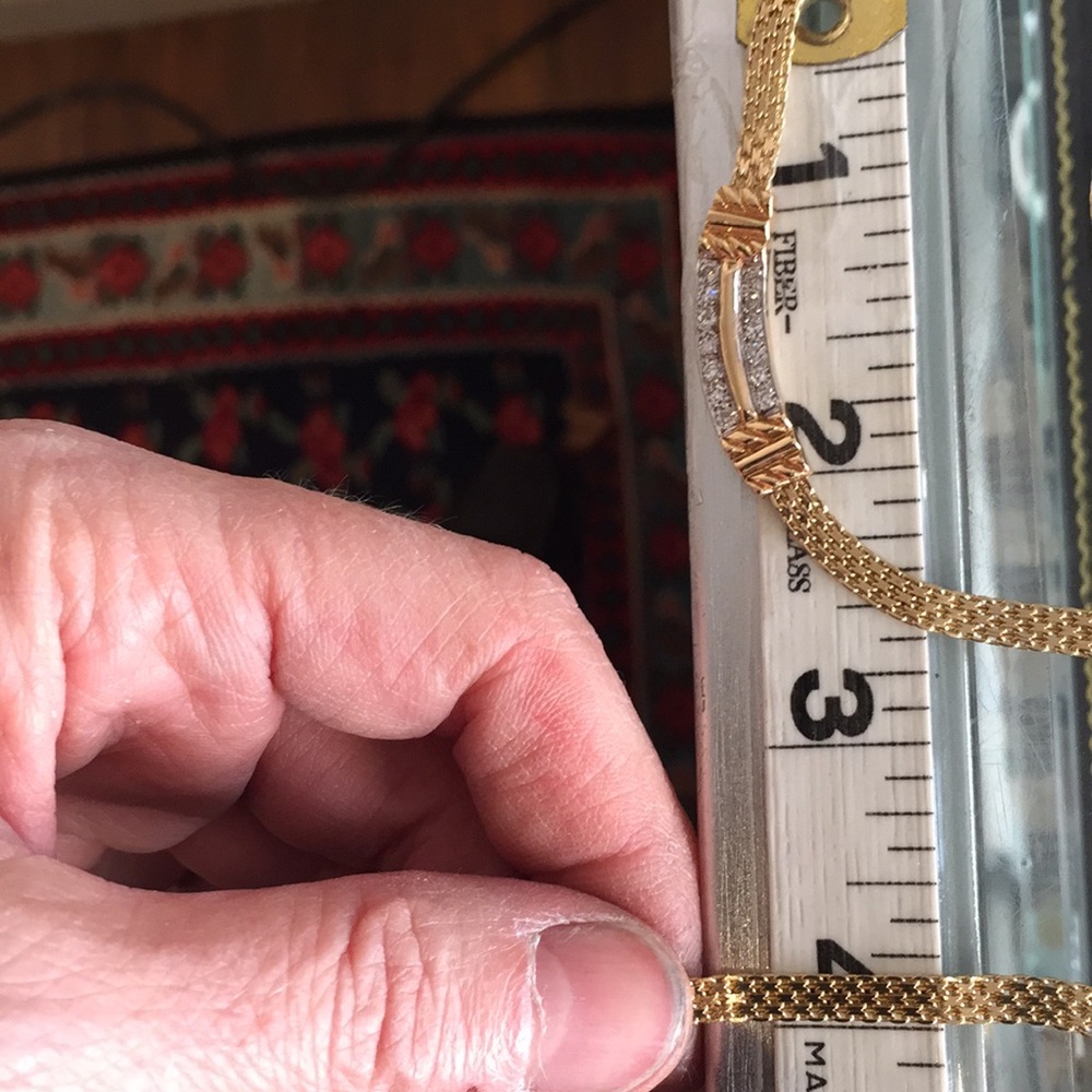 •Sold• 🌟14k Byzantine link & diamond necklace - Picture 8 of 8